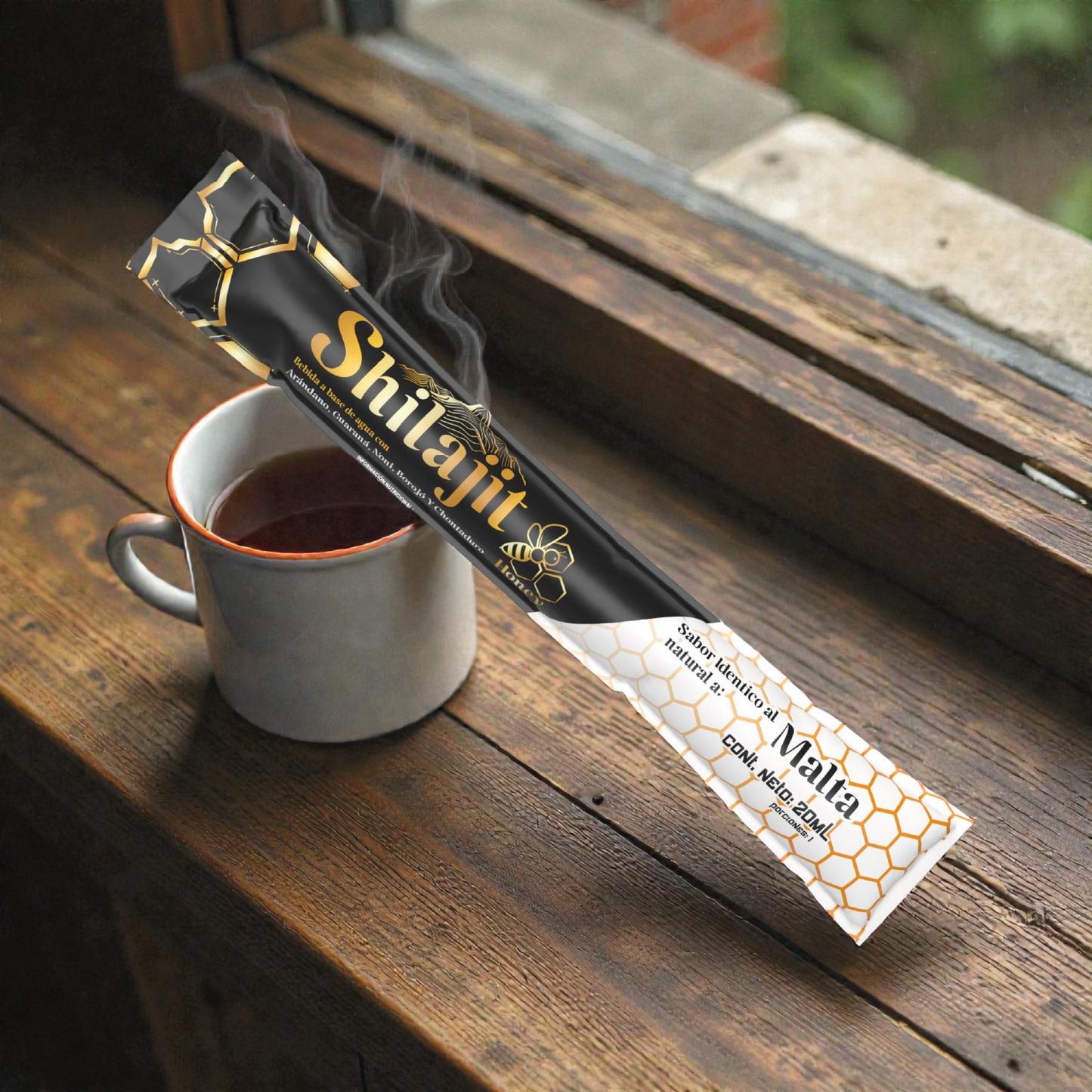 Shilajit Honey — Energía natural en sachet (15 x 20 ml)